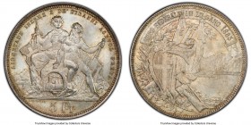 Confederation "Lugano Shooting Festival" 5 Francs 1883 MS66 PCGS, KM-XS16, Richter-1373. Mintage: 30,000. A very uncommon coin in this grade, graced w...