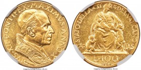 Pius XII gold 100 Lire Anno X (1948) MS63 NGC, KM39. From a mintage of 5,000 pieces. AGW 0.1502 oz.

HID09801242017

© 2020 Heritage Auctions | Al...