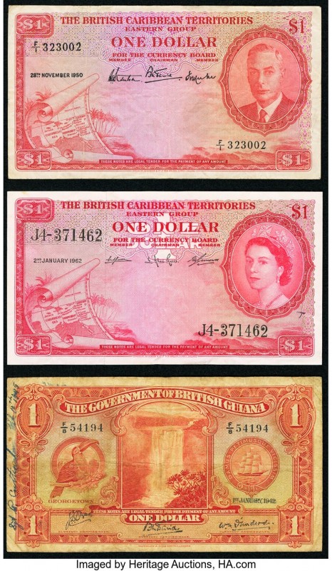 British Caribbean Territories and British Guiana Group Lot of 3 Examples Very Go...
