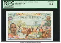 Chad Banque Des Etats De L'Afrique Centrale 5000 Francs 1.1.1980 Pick 8 PCGS Currency Choice New 63. 

HID09801242017

© 2020 Heritage Auctions | All ...