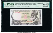 Equatorial Guinea Banco de Guinea Ecuatorial 500 Bipkwele 3.8.1979 Pick 15 PMG Gem Uncirculated 66 EPQ. 

HID09801242017

© 2020 Heritage Auctions | A...