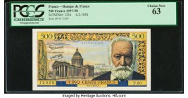 France Banque de France 500 Francs 6.2.1958 Pick 133b PCGS Currency Choice New 63. 

HID09801242017

© 2020 Heritage Auctions | All Rights Reserved