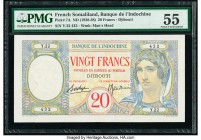 French Somaliland Banque de l'Indochine, Djibouti 20 Francs ND (1928-38) Pick 7A PMG About Uncirculated 55. 

HID09801242017

© 2020 Heritage Auctions...