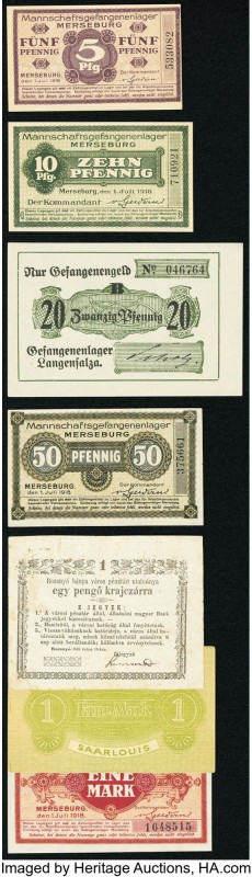 Germany and Poland Group of 11 Examples of POW and Ghetto Notes Good-Uncirulated...