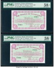 Guernsey States of Guernsey 10 Shillings 1.7.1966 Pick 42c Two Consecutive Examples PMG Choice About Unc 58 EPQ (2). 

HID09801242017

© 2020 Heritage...