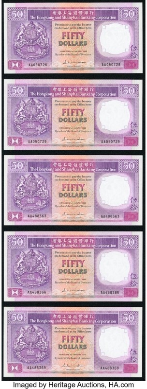 Hong Kong Hongkong & Shanghai Banking Corp. 50 Dollars 1.1.1985 Pick 193a KNB81 ...