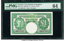 Jamaica Government of Jamaica 1 Pound 7.4.1955 Pick 41b PMG Choice Uncirculated 64. 

HID09801242017

© 2020 Heritage Auctions | All Rights Reserved
