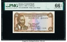 Kenya Central Bank of Kenya 5 Shillings 1.7.1968 Pick 1c PMG Gem Uncirculated 66 EPQ. 

HID09801242017

© 2020 Heritage Auctions | All Rights Reserved...