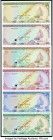 Maldives Monetary Authority 1983 Specimen Set Pick 9s-14s Crisp Uncirculated. All examples are punch hole cancelled with one punch hole except for Pic...