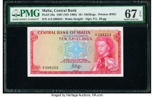 Malta Central Bank of Malta 10 Shillings 1967 (ND 1968) Pick 28a PMG Superb Gem Unc 67 EPQ. 

HID09801242017

© 2020 Heritage Auctions | All Rights Re...