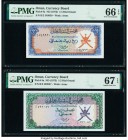 Oman Oman Currency Board 1/4; 1/2 Rial Omani ND (1973) Pick 8a; 9a PMG Gem Uncirculated 66 EPQ; Superb Gem Unc 67 EPQ. 

HID09801242017

© 2020 Herita...