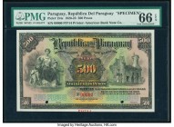 Paraguay Republica del Paraguay 500 Pesos 25.10.1923 Pick 154s Specimen PMG Gem Uncirculated 66 EPQ. Two POCs.

HID09801242017

© 2020 Heritage Auctio...