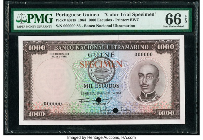Portuguese Guinea Banco nacional Ultramarino, Guine 1000 Escudos 30.4.1964 Pick ...