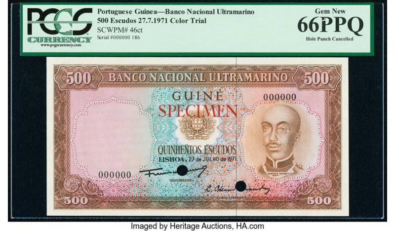 Portuguese Guinea Banco Nacional Ultramarino, Guine 500 Escudos 27.7.1971 Pick 4...