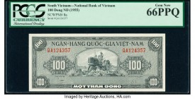 South Vietnam National Bank of Viet Nam 100 Dong ND (1955) Pick 8a PCGS Gem New 66PPQ. 

HID09801242017

© 2020 Heritage Auctions | All Rights Reserve...