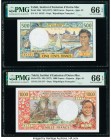 Tahiti Institut D'Emission D'Outre-Mer 500; 1000 Francs ND (1977) Pick 25b1; 27b PMG Gem Uncirculated 66 EPQ (2). 

HID09801242017

© 2020 Heritage Au...
