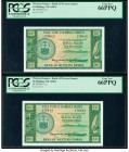 Western Samoa Bank of Western Samoa 10 Shillings ND (1963) Pick 13a Two Consecutive Examples PCGS Gem New 66PPQ (2). 

HID09801242017

© 2020 Heritage...