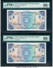 Western Samoa Bank of Western Samoa 1 Pound ND (1963) Pick 14a Two Consecutive Examples PMG Gem Uncirculated 66 EPQ (2). 

HID09801242017

© 2020 Heri...