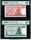 Zimbabwe Reserve Bank of Zimbabwe 10; 20 Dollars 1980 Pick 3a; 4a PMG Gem Uncirculated 65 EPQ; Superb Gem Unc 67 EPQ. 

HID09801242017

© 2020 Heritag...