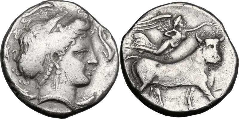 Greek Italy. Central and Southern Campania, Neapolis. AR Didrachm, c. 300 BC. He...