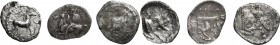 Sicily. Gela. Lot of 3 unclassified AR Litra, 475-425 BC. AR. VF-About VF-Good F.