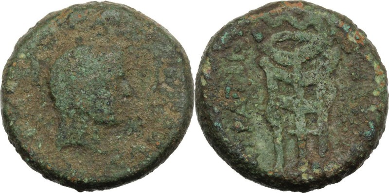 Sicily. Lilybaeum. Roman Rule. L. Sempronius Atratinus. AE 26 mm, 37-36 BC. Head...