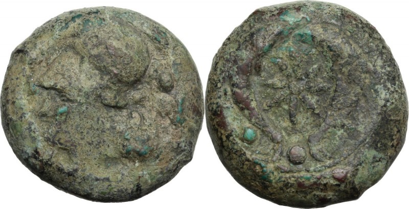 Sicily. Syracuse. Dionysios I (405-367 BC). AE 28 mm, after 395 BC. Head of Athe...