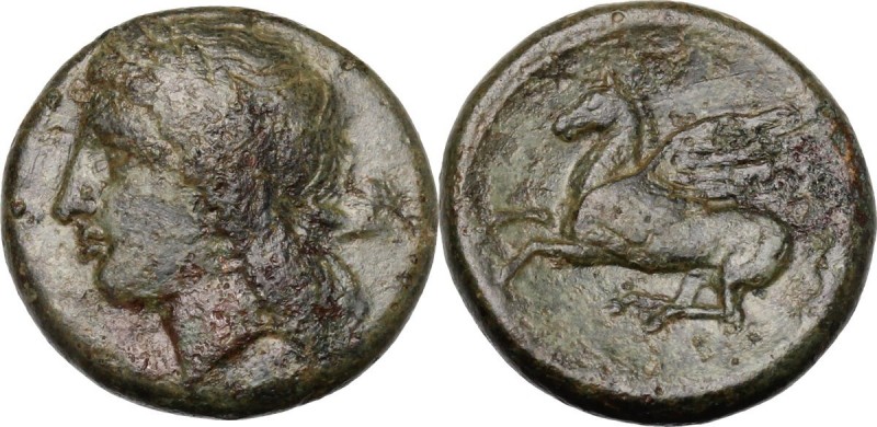 Sicily. Syracuse. Timoleon and the Third Democracy (344-317 BC). AE 17 mm, from ...