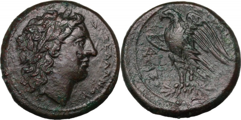 Sicily. Syracuse. Hiketas (287-278 BC). AE 14 mm. Head of Zeus Hellanios right, ...