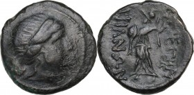 Continental Greece. Thrace, Mesembria. AE 20 mm, circa 250-175 BC. Diademed female head right. / Athena Promachos left. SNG Cop. 660; HGC 2 316; SNG B...