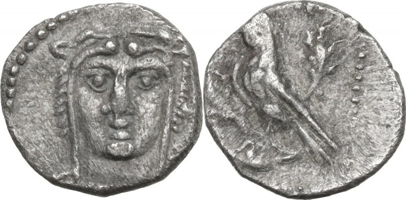 Greek Asia. Cilicia, uncertain mint. AR Obol, 4th century BC. Head of Herakles f...