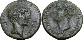 Augustus and Zenodoros (31-0 BC). AE 20 mm, Chalkis ad Libanum mint (Seleucis and Piera). Head of Augustus right, bare. / Head of Zenodoros left, bare...