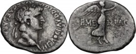 Nero (54-68). AR Hemidrachm, Caesarea-Eusebia (Cappadocia). Struck AD 59-60. Laureate head right. / Victory advancing right, holding palm frond and wr...