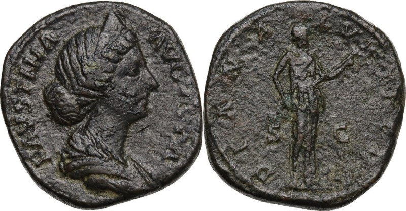 Faustina II, wife of Marcus Aurelius (died 176 AD). AE As, Rome, struck 161-175 ...