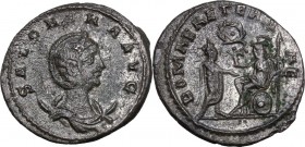 Salonina, wife of Gallienus (died 268 AD). BI Antoninianus. Samosata mint. 3rd emission of Valerian I and Gallienus, 260 AD. Draped bust right, wearin...