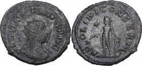 Macrianus (260-261). BI Antoninianus, 260-261. Samosata mint. 1st emission. Radiate and cuirassed bust right. / Apollo standing facing, head left, hol...