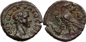 Claudius II Gothicus (268-270). AE Tetradrachm, 269-270, Alexandria mint. Head right, laureate. / Eagle standing left, head right, wings closed, holdi...