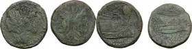 Pompey the Great. Lot of two (2) AE As. AE. 31.00 mm. About VF.