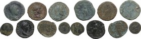 Roman Empire. Multiple lot of seven (7) AE coins: AE Quardrans of Claudius, AE Dupondius of Trajan, AE As of Faustina I, 2 AE Sestertii of Gordian III...