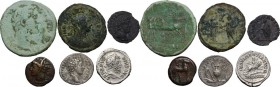 The Roman Empire. Multiple lot of six (6): Five AE and AR coins of Roman Empire. In addiction Punic AE. AR/AE. About VF:Good VF.