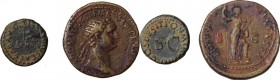 Roman Empire. Lot of 2 AE denominations; including: Claudius and Domitian. AE. About EF.