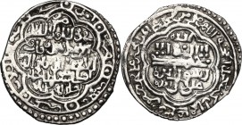 Ilkhans. Uljaytu (AH 703-716 / AD 1304-1316). 2 Dirhams, Type C. AH 713. Shi'ite kalima; around Twelve Shi'i Imams. / Name and titles; mint and date f...