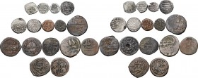 Lot of 16 AR and AE coins, islamic and persian to be classified.