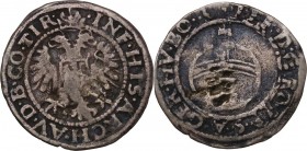 Austria. Ferdinand I (1521-1564). AR Halbbatzen (2 Kreuzer), Hall in Tirol mint, year non visible. M-T 155. AR. 1.45 g. 20.00 mm. RR. Mark of value da...