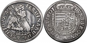 Austria. Archduke Ferdinand (1564-1595). AR 1/4 Taler, without year, Hall in Tirol mint. M-T 247. AR. 6.65 g. 30.00 mm.