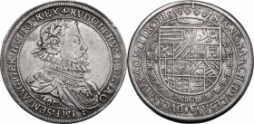 Austria. Rudolph II (1576-1612). AR Taler 1605, Hall mint. Dav. 3005. AR. 28.01 g. 41.00 mm. VF+.