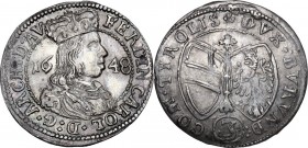 Austria. Ferdinand Karl (1646-1662). AR 3 Kreuzer 1648, Hall mint. KM 852. AR. 1.51 g. 20.00 mm. Good EF.