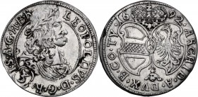 Austria. Leopold I (1657-1705). AR 3 Kreuzer 1692, Hall mint. M-T 786; Herinek 1438. AR. 1.41 g. 20.00 mm. Good VF.