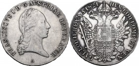 Austria. Franz I (1792-1806). AR Taler 1782 A, Wien mint. Dav. 7; Herinek 306. AR. 28.00 g. 40.00 mm. VF/Good VF.