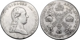 Austria. Leopold II (1790-1792). AR Taler 1790 A, Wien mint. Dav. 1175; J. 95. AR. 29.44 g. 40.00 mm. Scarce. VF/VF+.